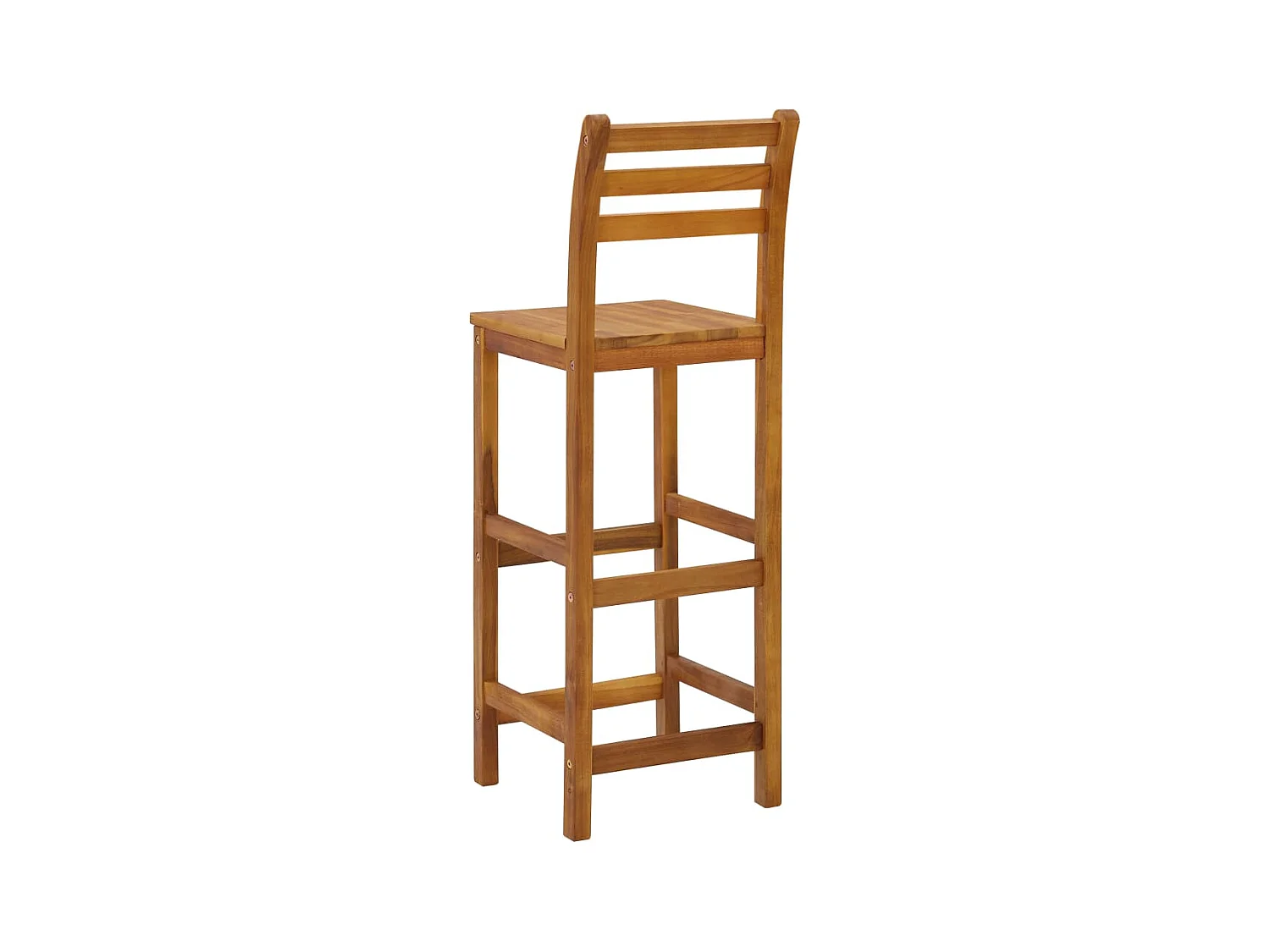 Lot de 4 Tabourets de bar bois d'acacia solide FR781599