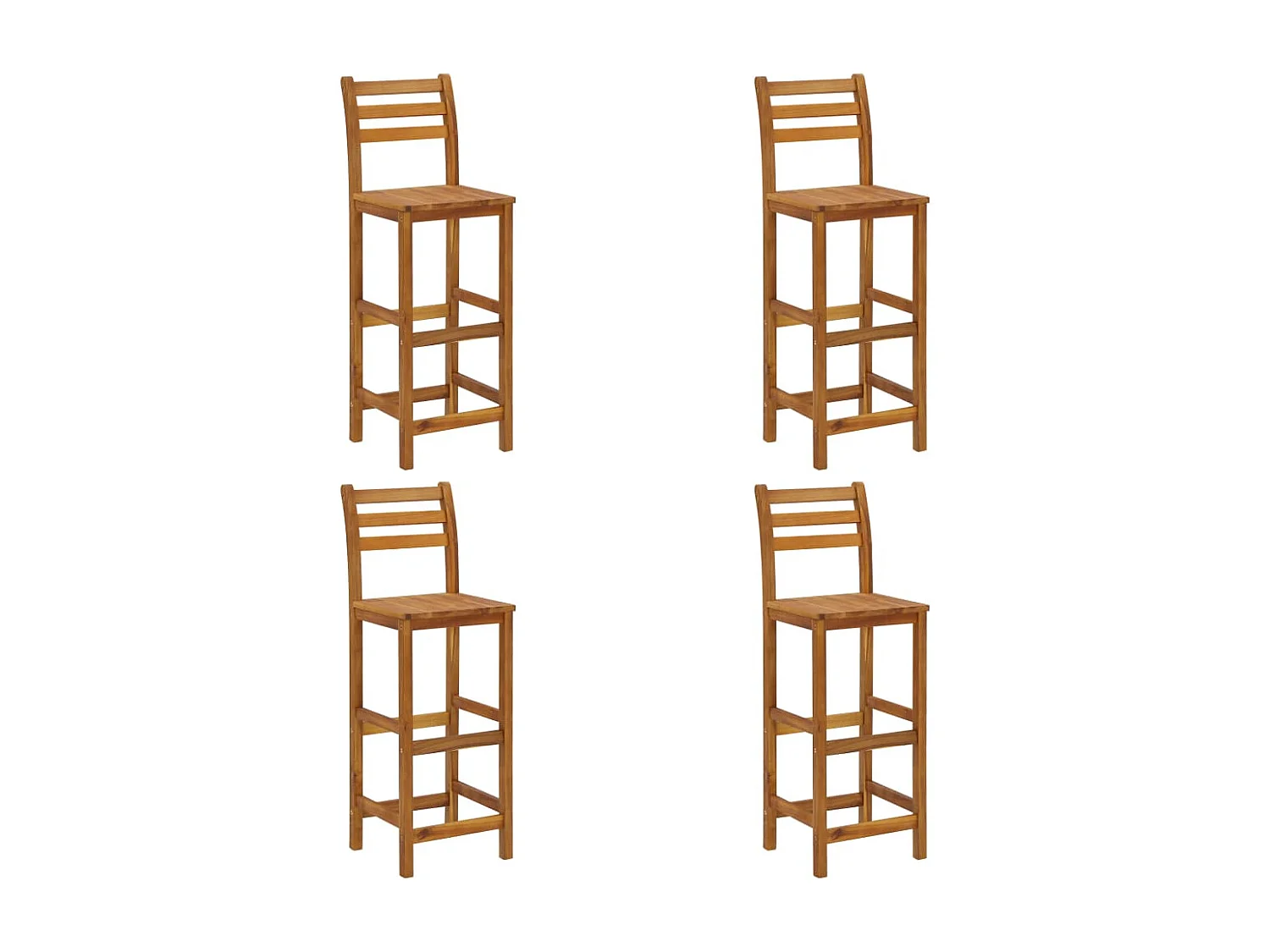 Bancos de bar 4 pcs madeira de acácia maciça PT927591