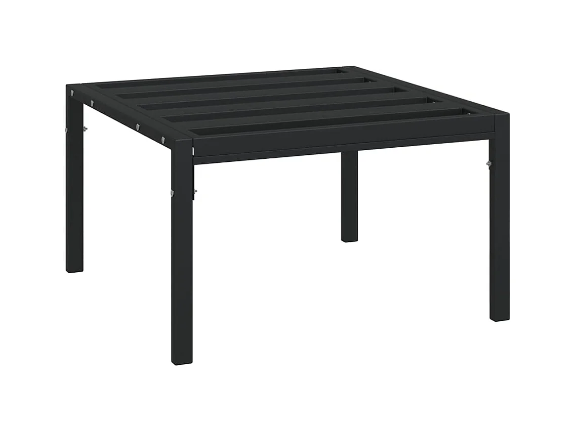 Lot de 2 Tabourets de jardin avec coussins sable 60x60x35 cm acier FR652348
