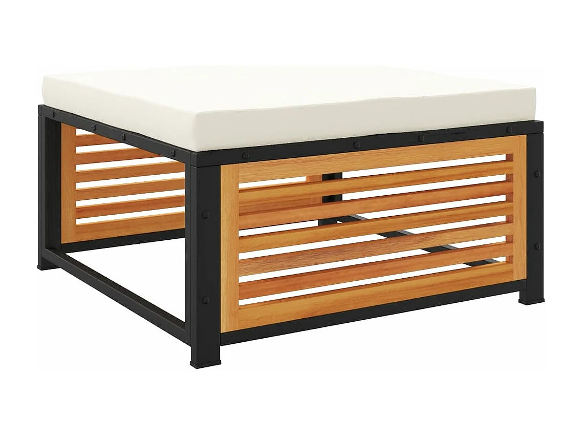 Banco de jardim com almofadão 68x68x30 cm acácia maciça PT515923