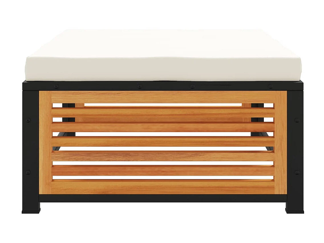 Banco de jardim com almofadão 68x68x30 cm acácia maciça PT515923