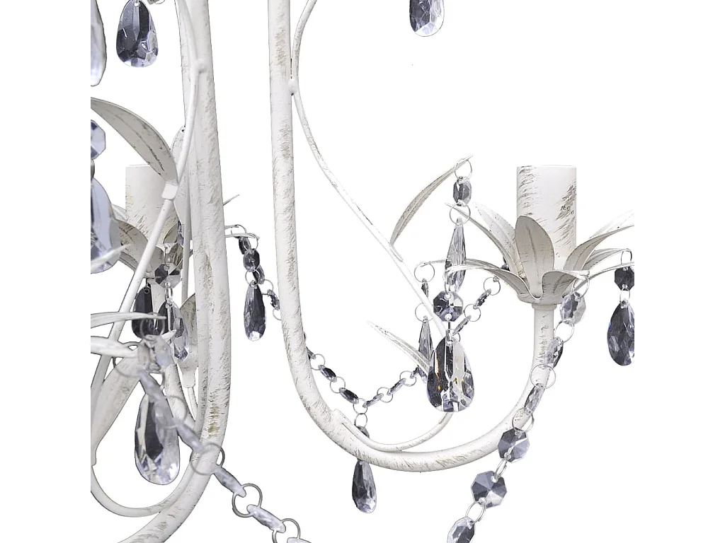 Lustre suspendu à cristaux Blanc élégant FR184728