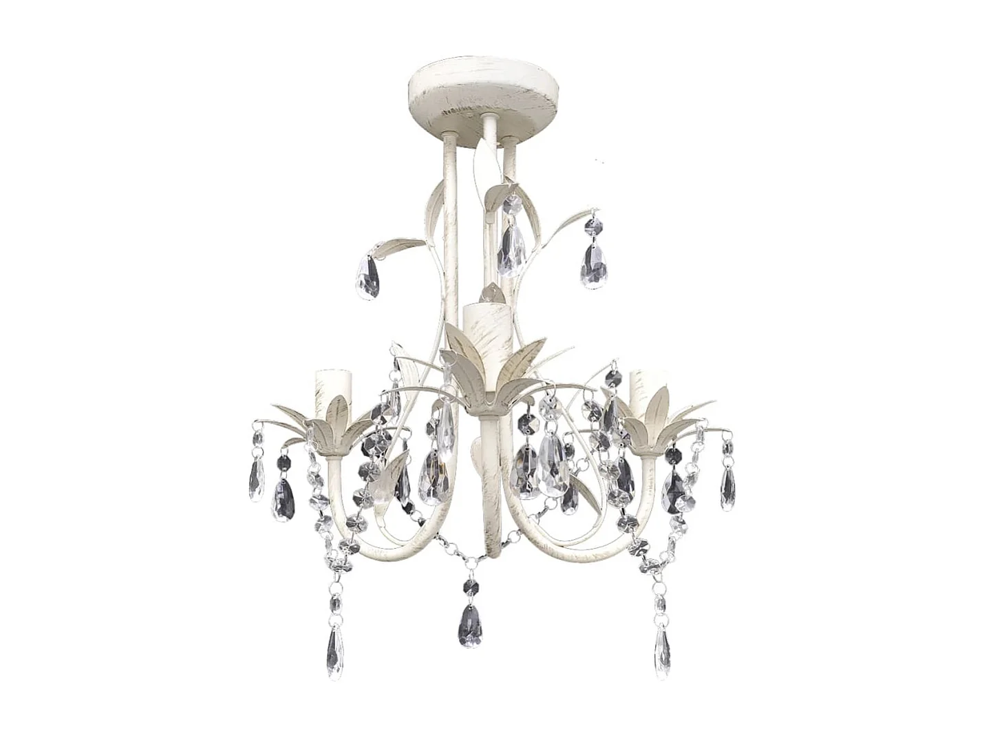 Lustre suspendu à cristaux Blanc élégant FR184728