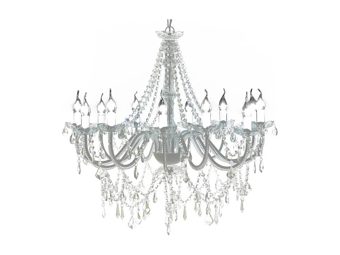 Lustre vénitien baroque 12 feux 1600 cristaux FR156867