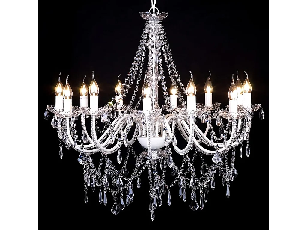 Lustre vénitien baroque 12 feux 1600 cristaux FR156867