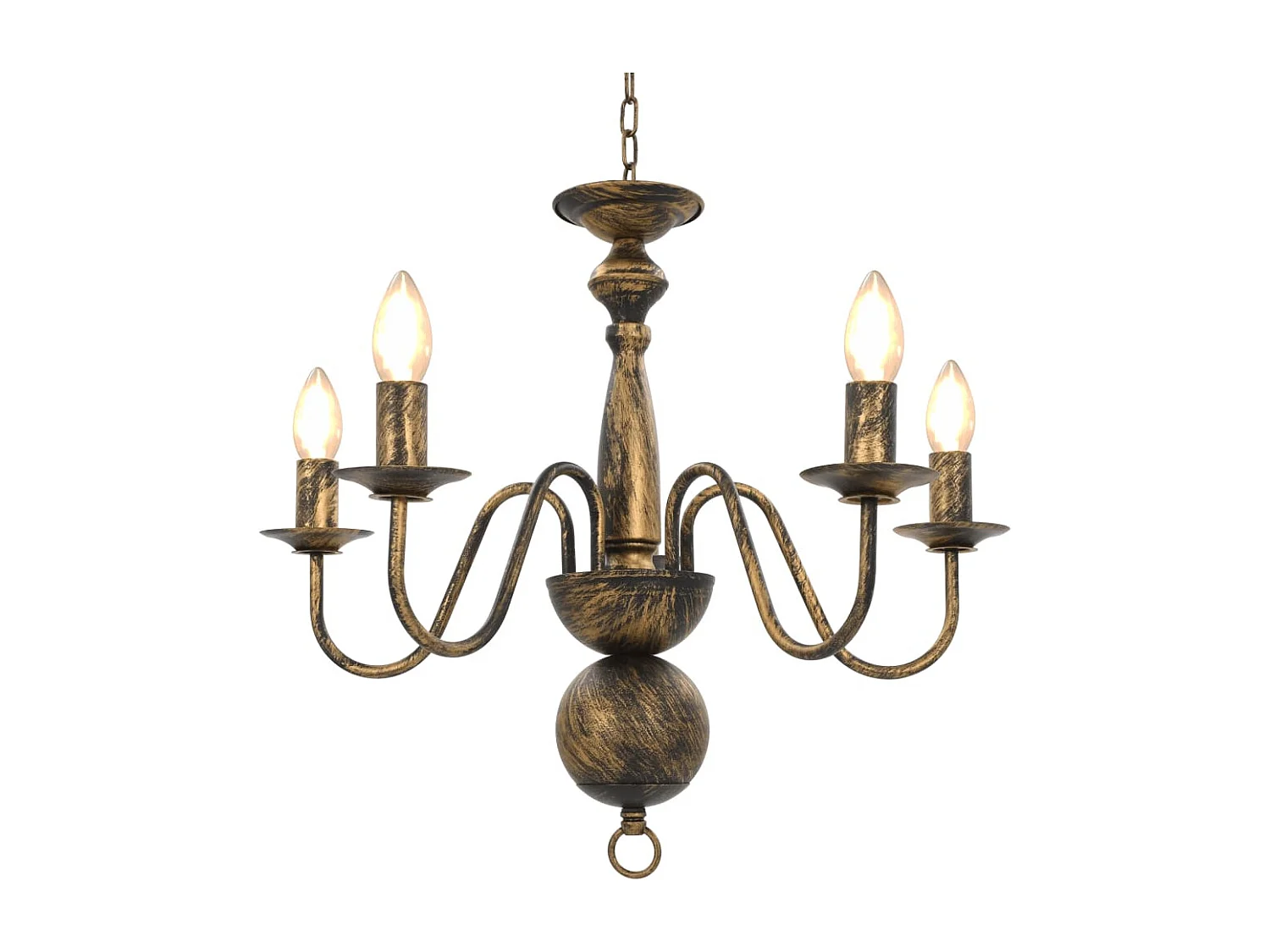 Lustre Noir antique 5 ampoules E14 FR194262