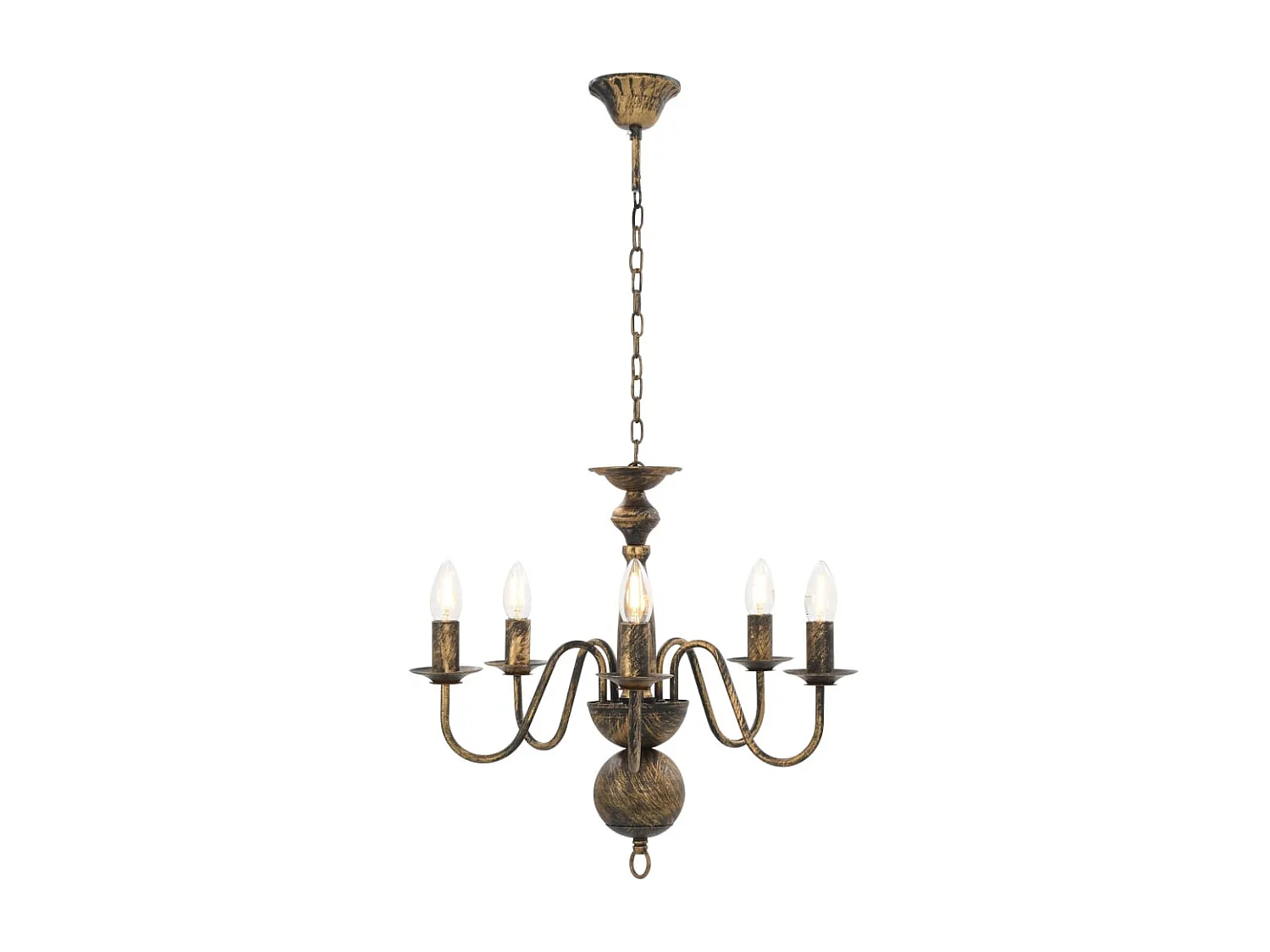 Lustre Noir antique 5 ampoules E14 FR194262