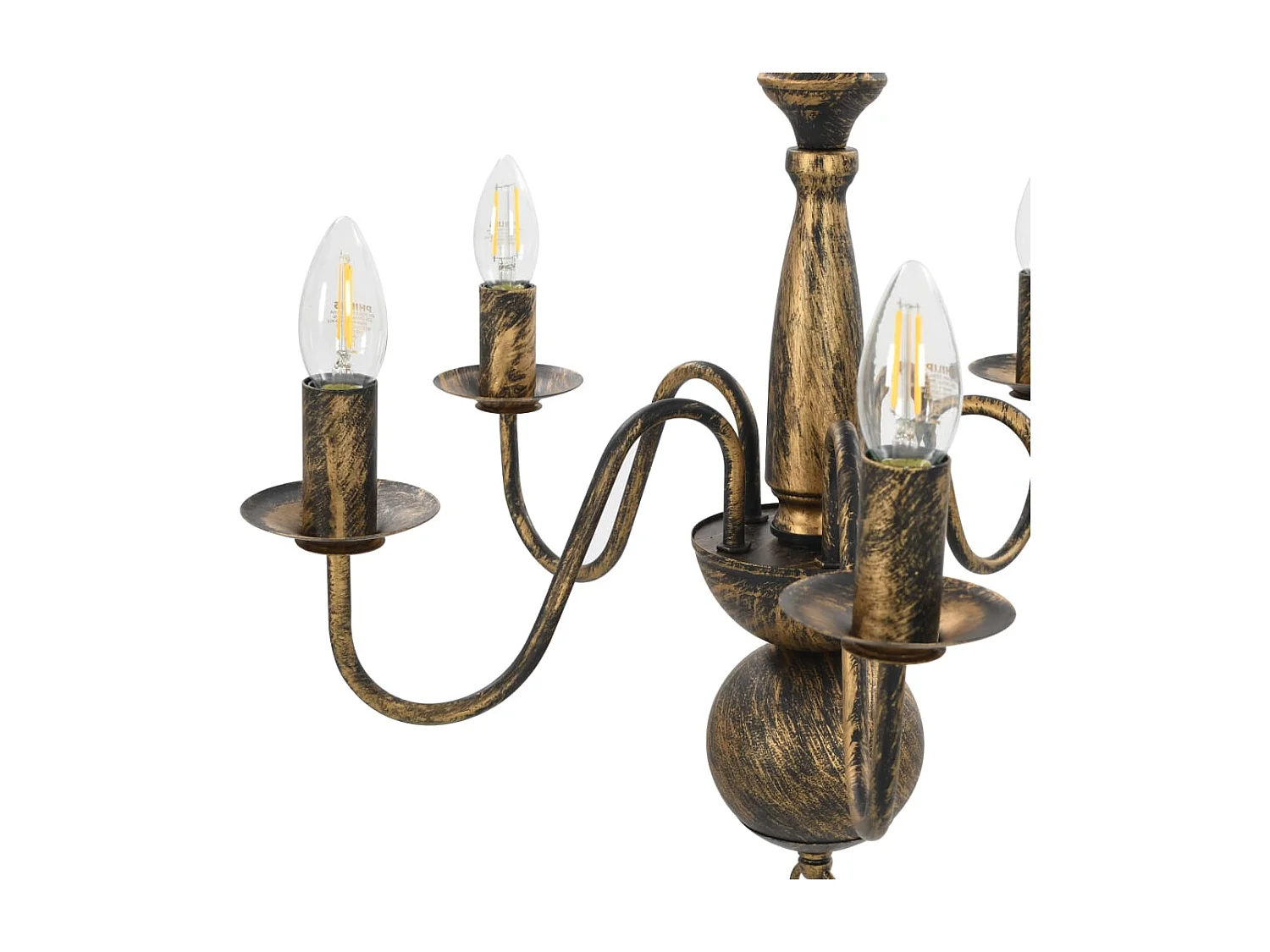 Lustre Noir antique 5 ampoules E14 FR194262