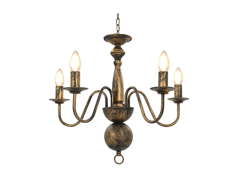 Lustre Noir antique 5 ampoules E14 FR194262