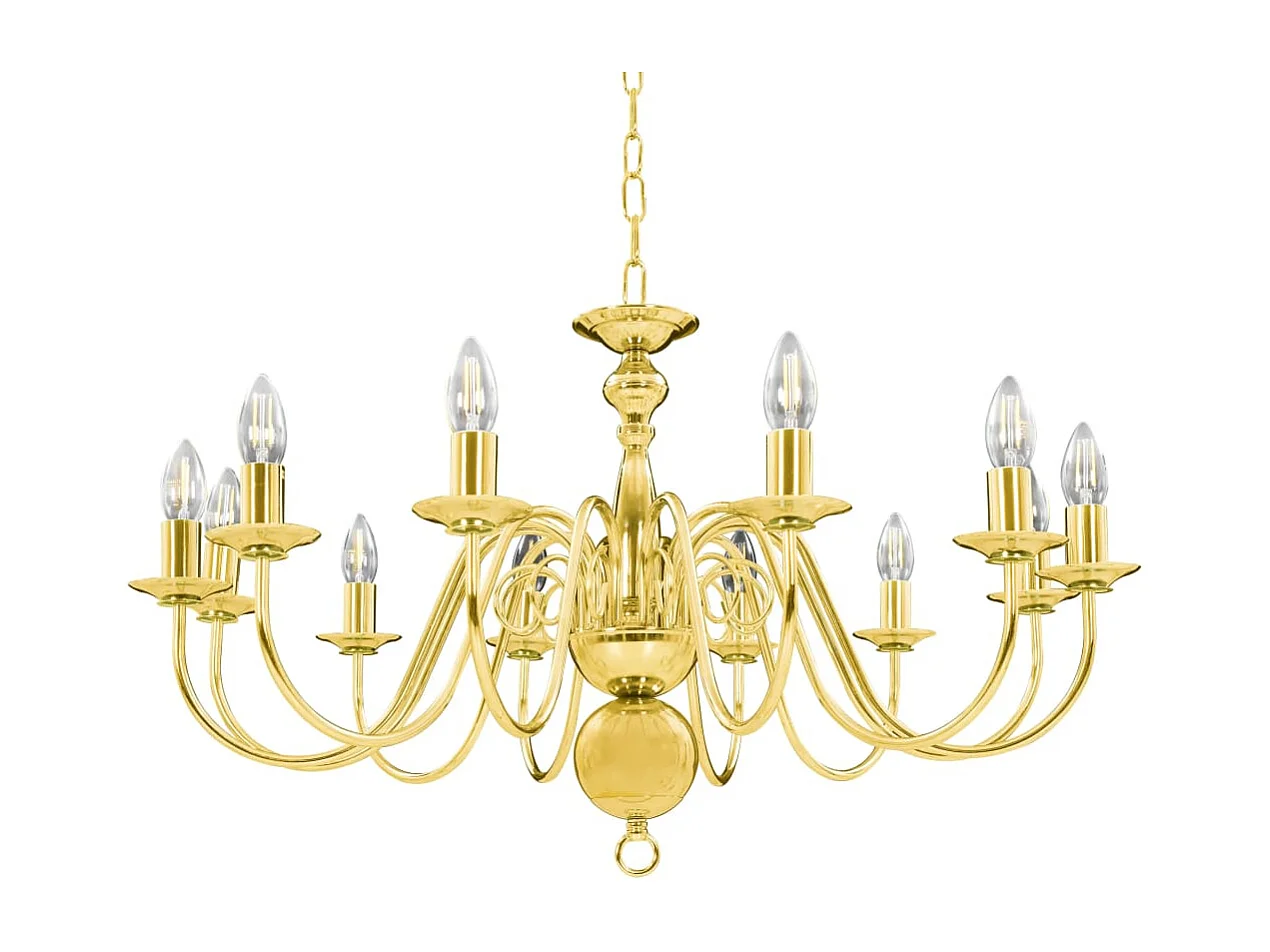 Lustre Doré 12 ampoules E14 FR744185