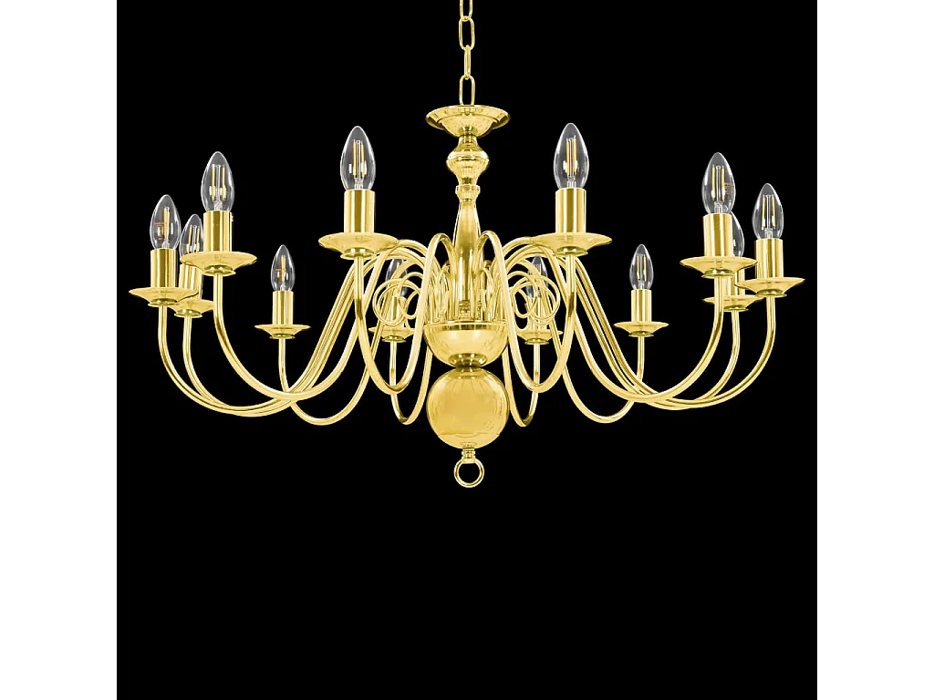 Lustre Doré 12 ampoules E14 FR744185