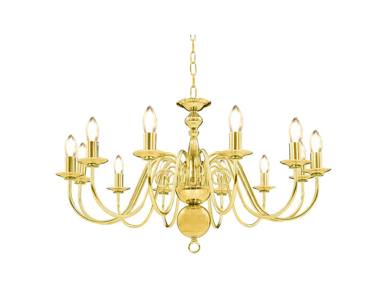 Lustre Doré 12 ampoules E14 FR744185