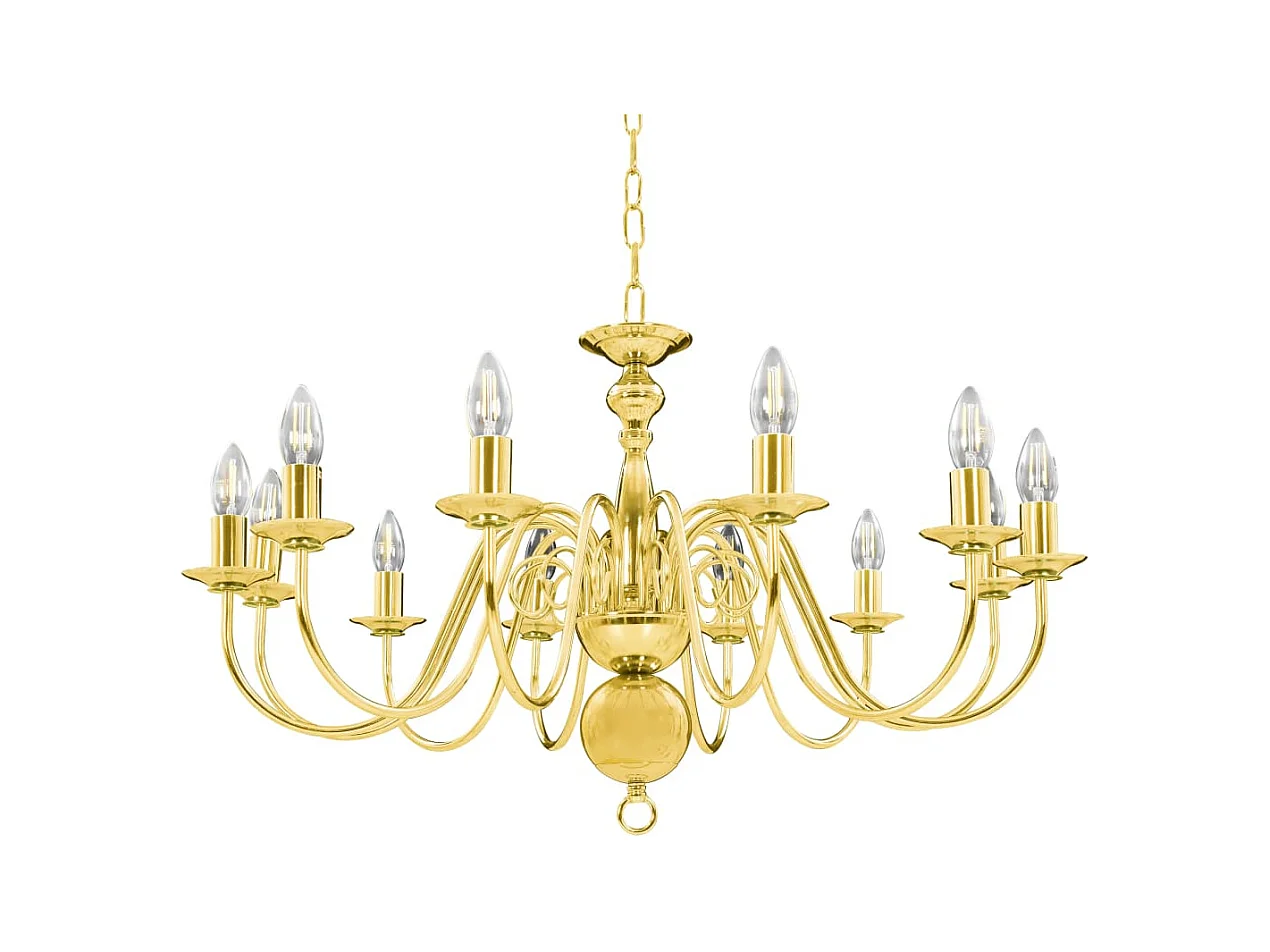 Lustre Doré 12 ampoules E14 FR744185
