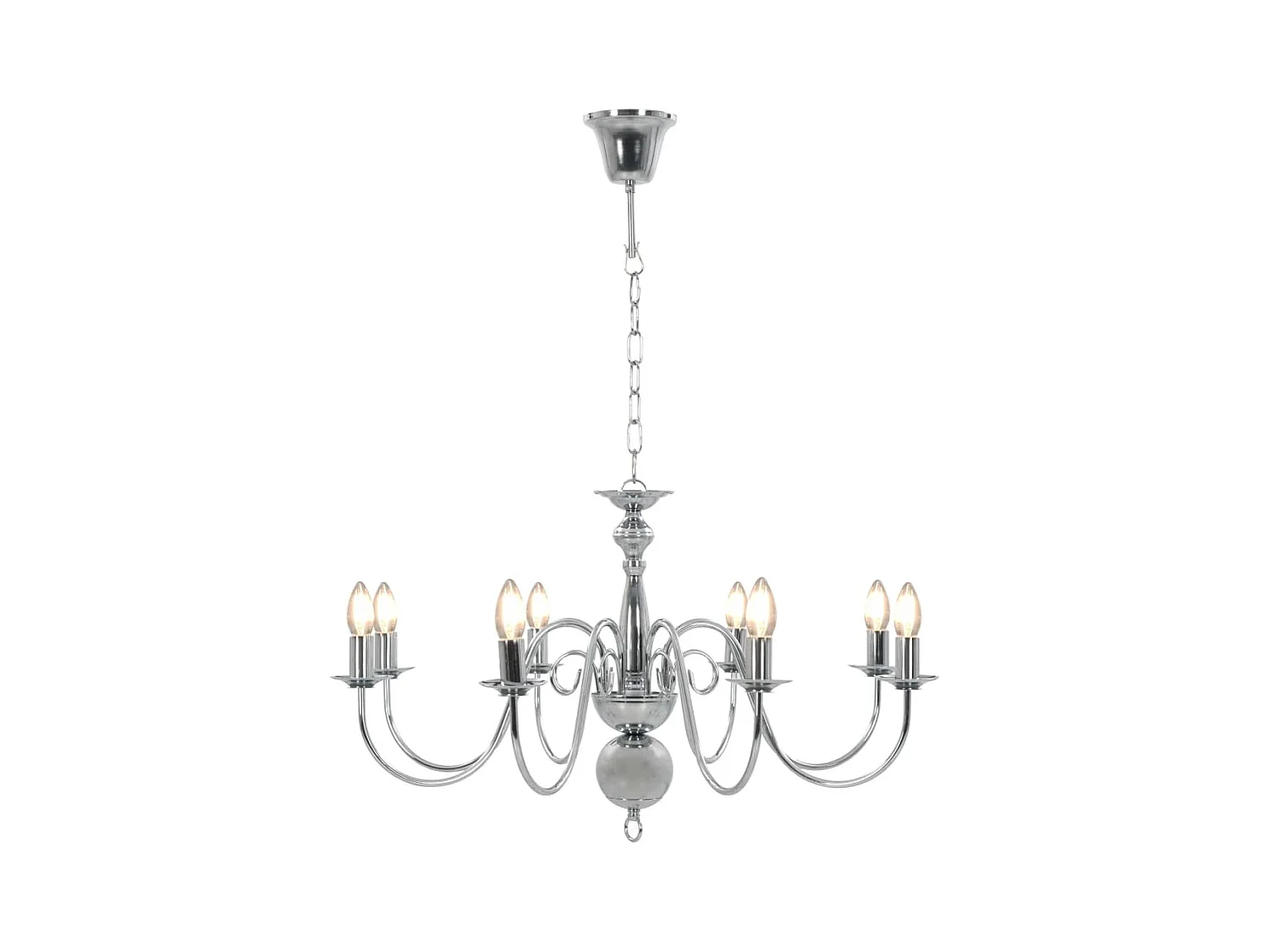 Lustre Argenté 8 ampoules E14 FR860626