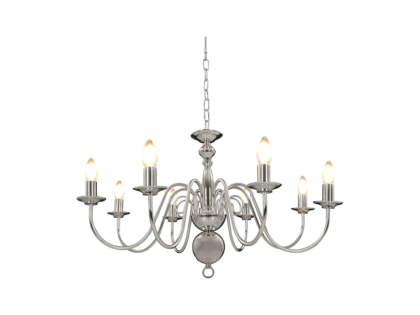 Lustre Argenté 8 ampoules E14 FR860626