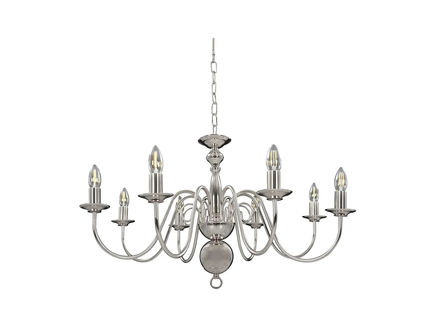 Lustre Argenté 8 ampoules E14 FR860626