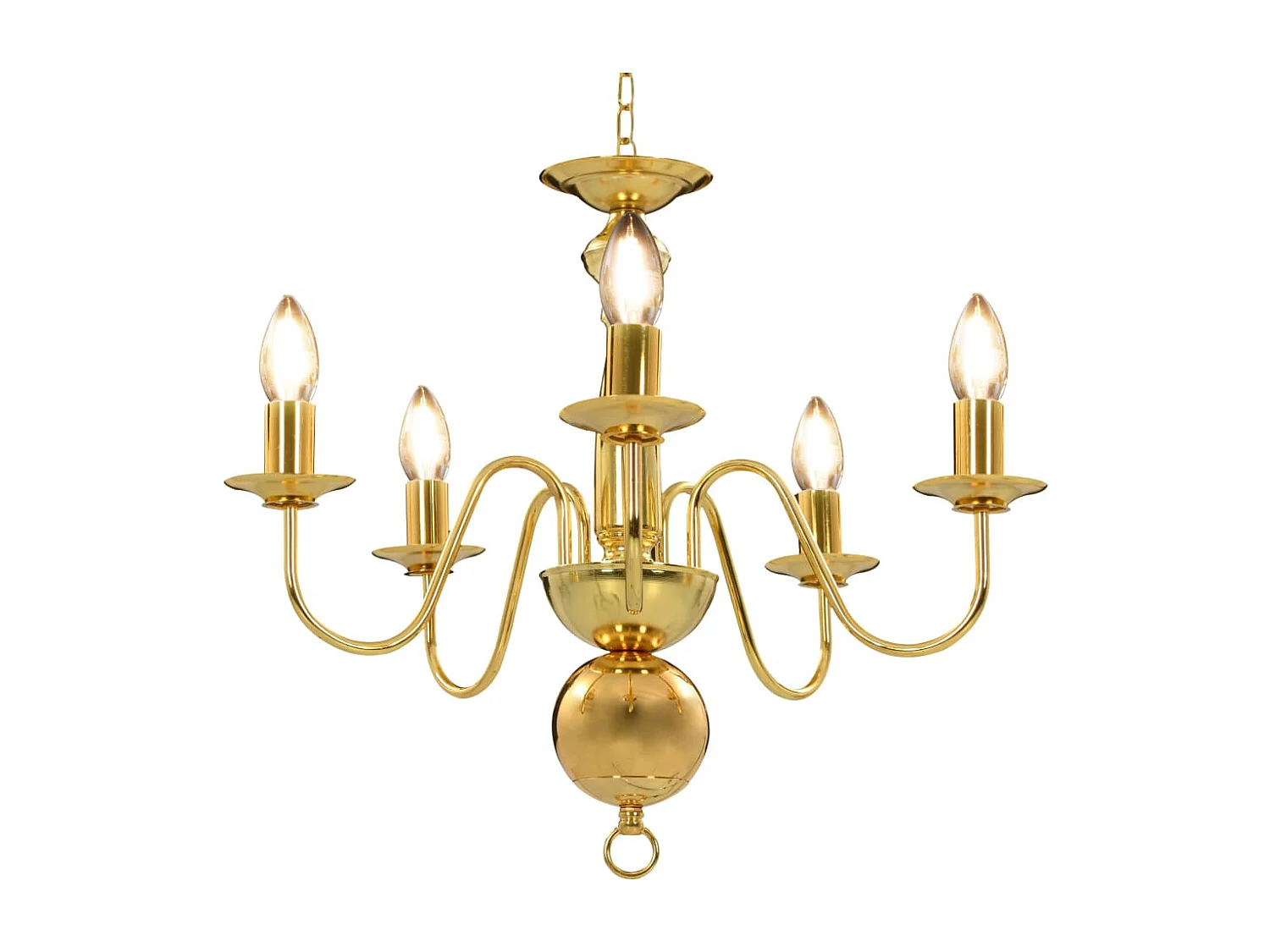 Lustre Doré 5 ampoules E14 FR871683