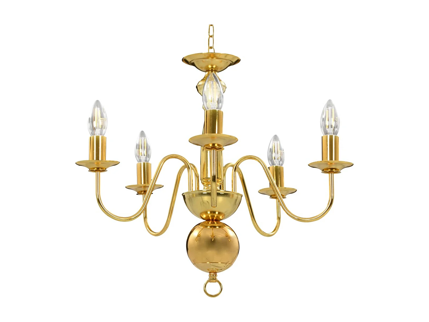 Lustre Doré 5 ampoules E14 FR871683