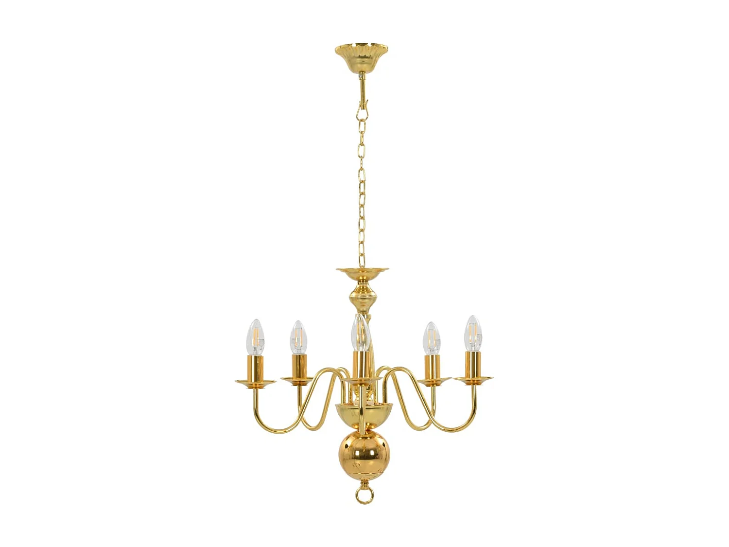 Lustre Doré 5 ampoules E14 FR871683