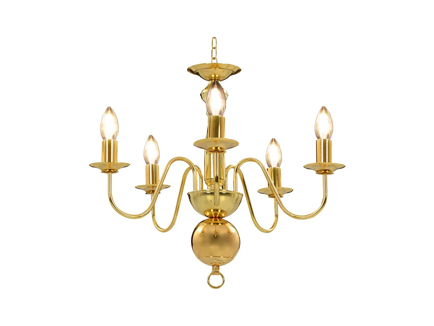 Lustre Doré 5 ampoules E14 FR871683