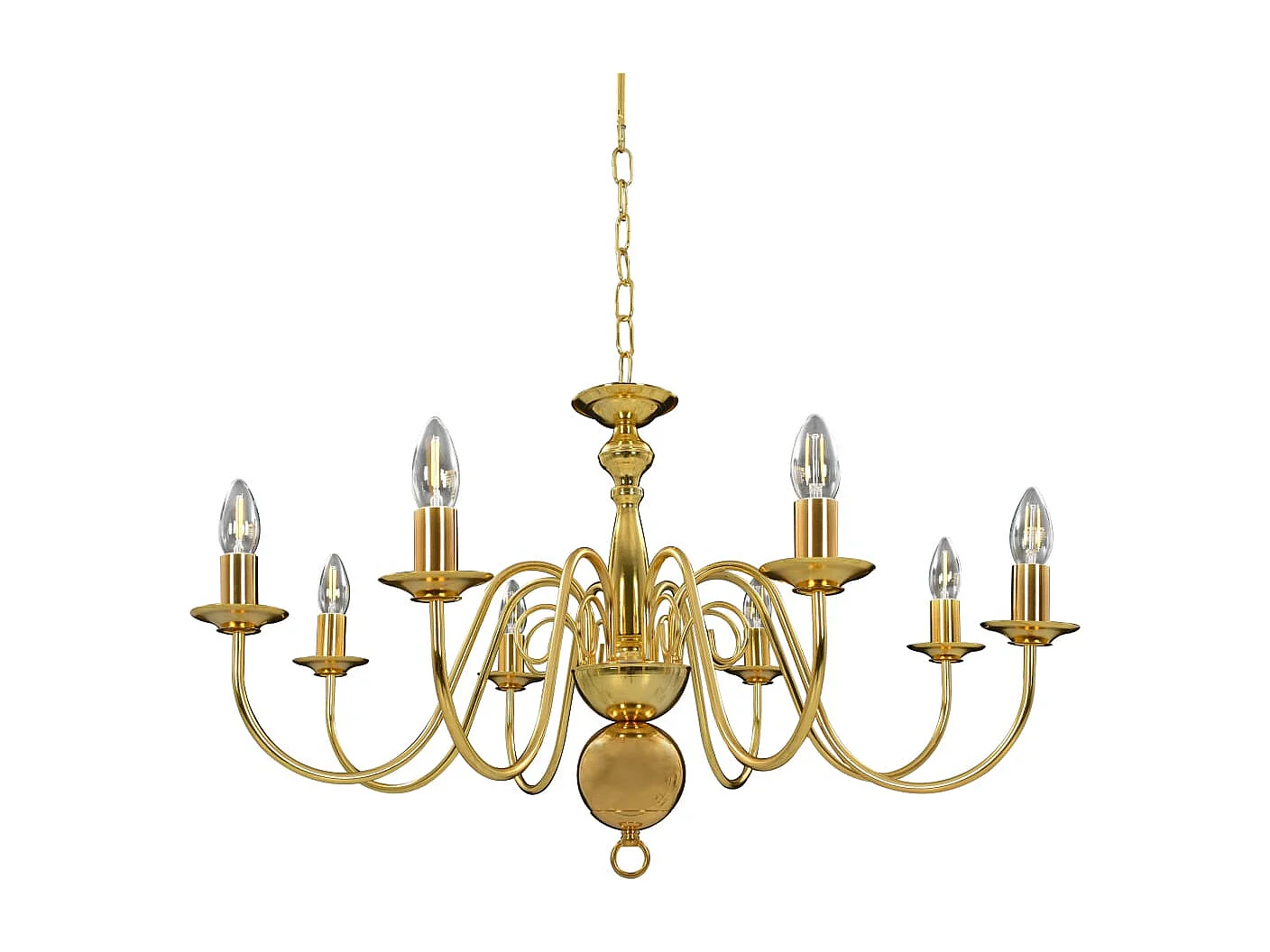 Lustre Doré 8 ampoules E14 FR931153