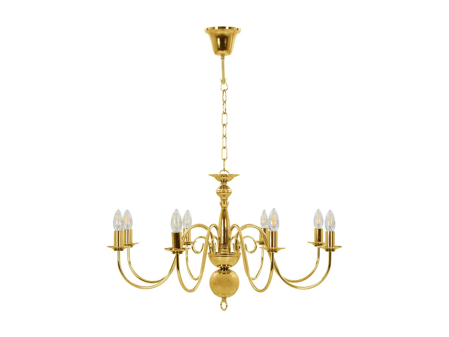 Lustre Doré 8 ampoules E14 FR931153