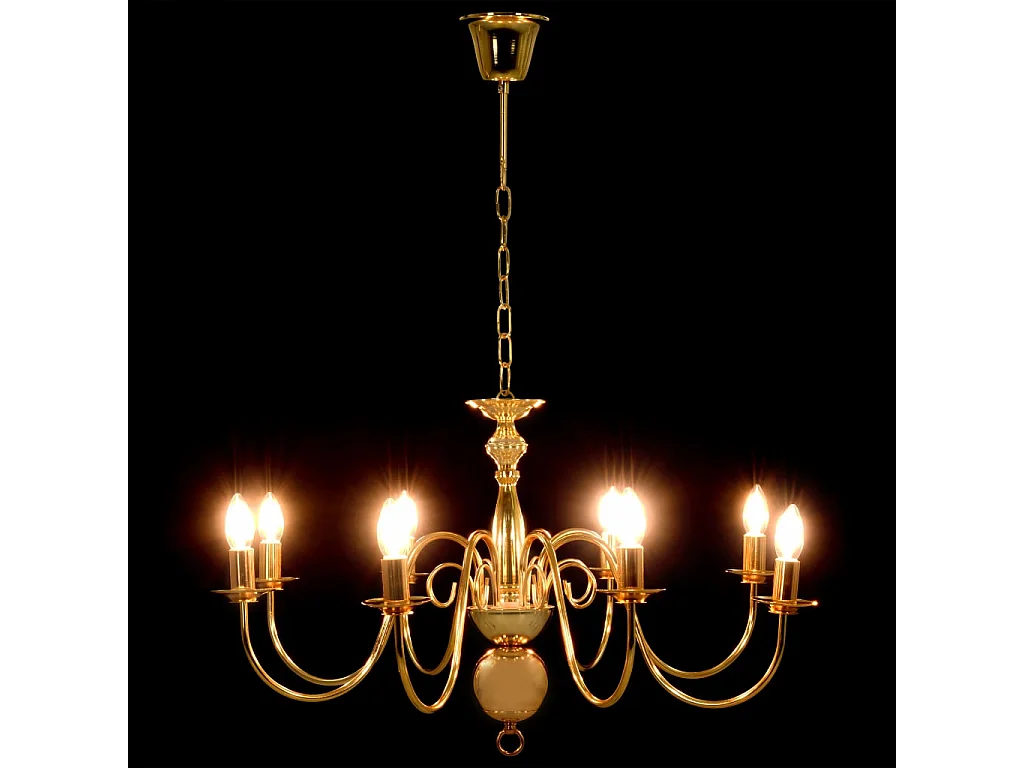 Lustre Doré 8 ampoules E14 FR931153