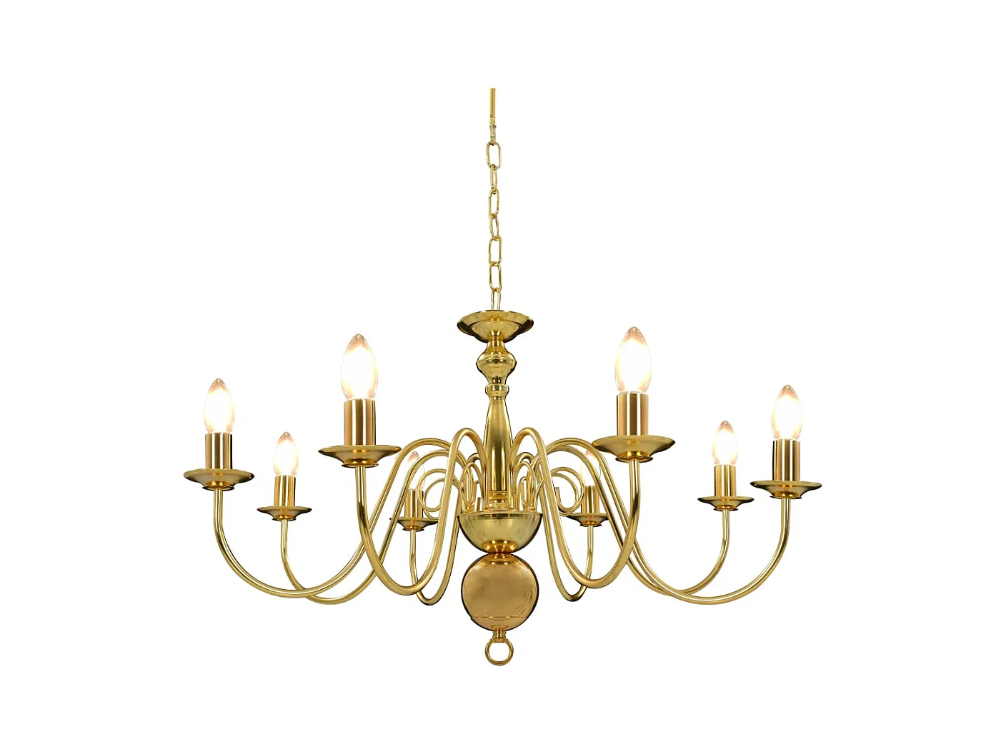 Lustre Doré 8 ampoules E14 FR931153