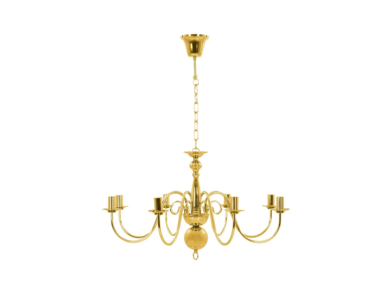 Kroonluchter 8xE14 goudkleurig BE817639