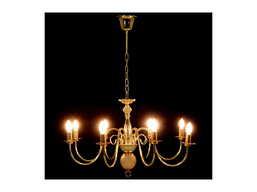 Kroonluchter 8xE14 goudkleurig BE817639