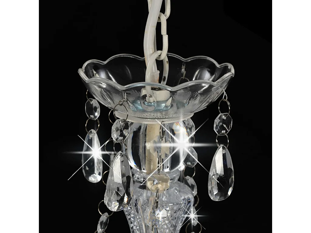 Lustre com contas redondo 3 x E14 branco PT226486