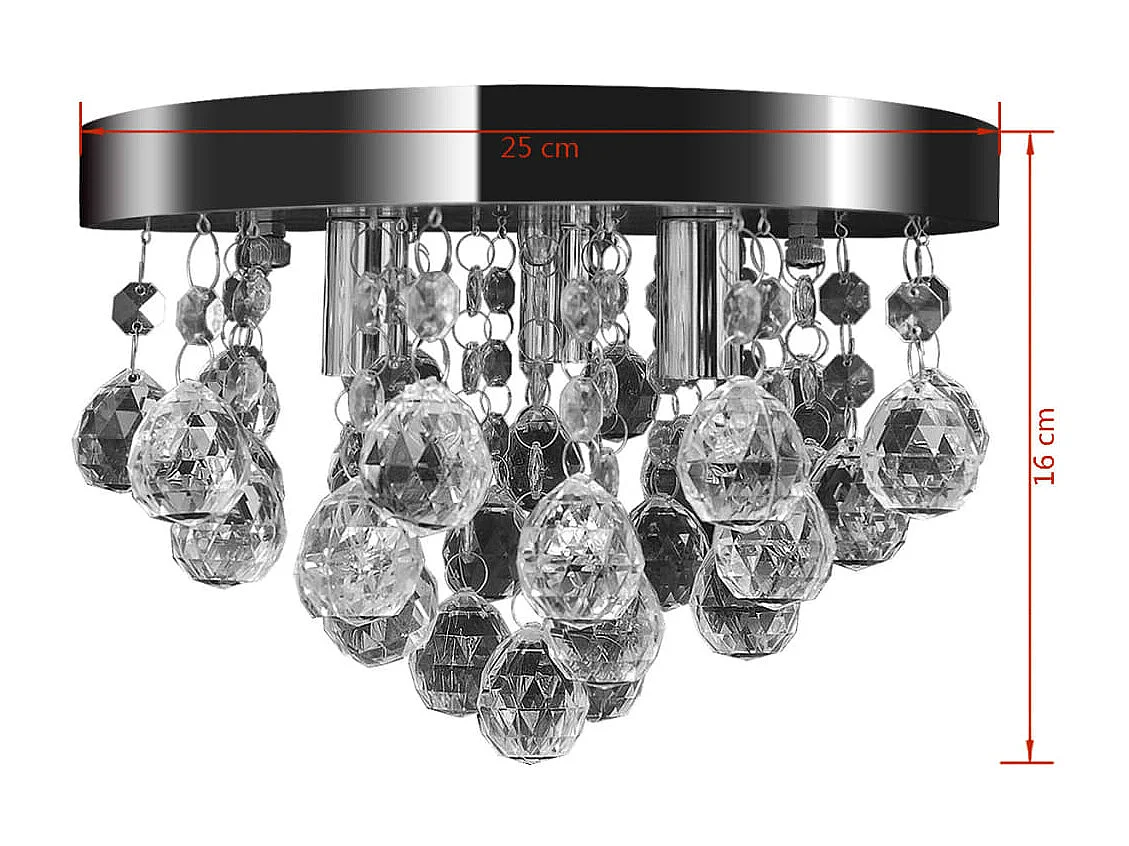 Lustre suspendu Design de cristal Chrome FR930378