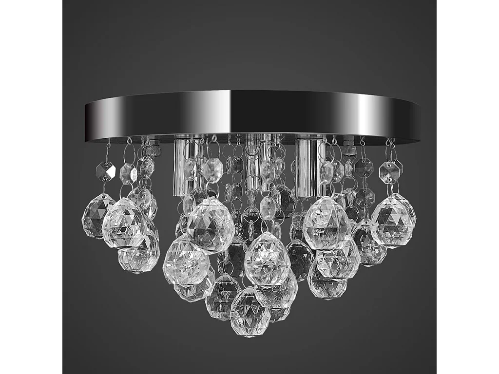 Lámpara de techo de cristal diseño cromado ES608214