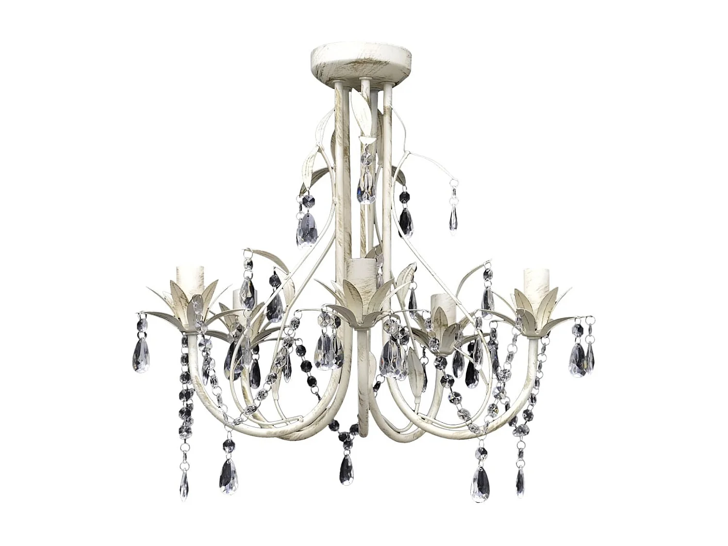 Lustre suspendu en cristal 5 douilles d'ampoule FR928145