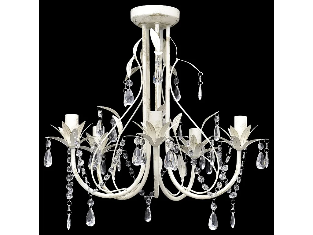 Lustre suspendu en cristal 5 douilles d'ampoule FR928145