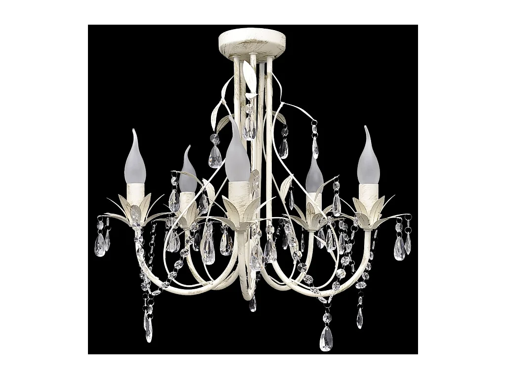 Lustre suspendu en cristal 5 douilles d'ampoule FR928145
