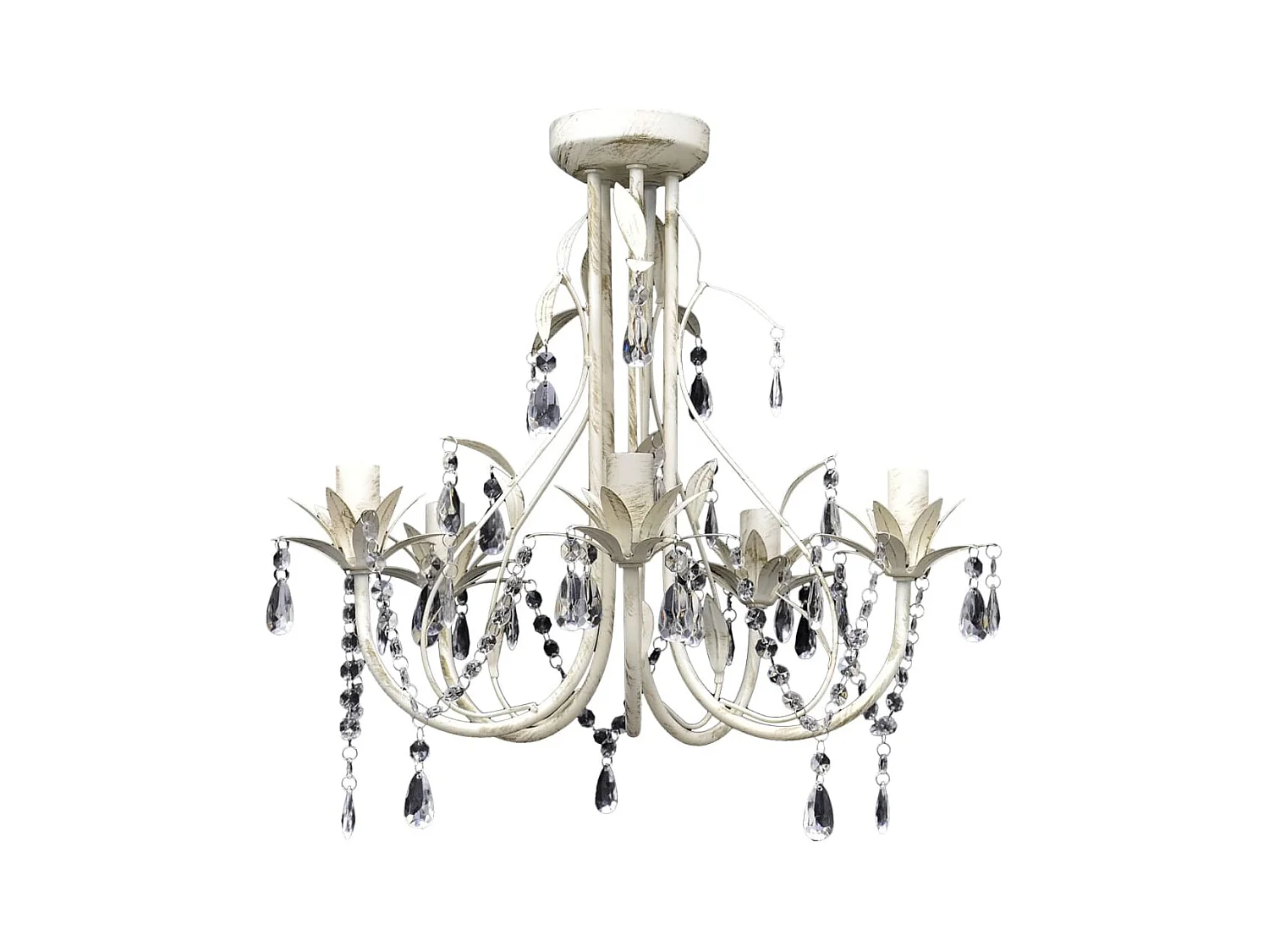 Lámpara colgante araña de cristal elegante 5 bombillas ES840082