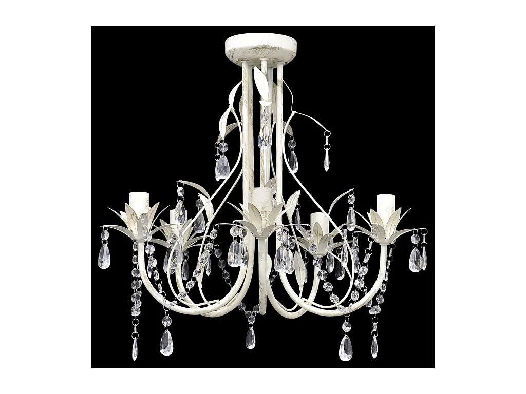 Lámpara colgante araña de cristal elegante 5 bombillas ES840082