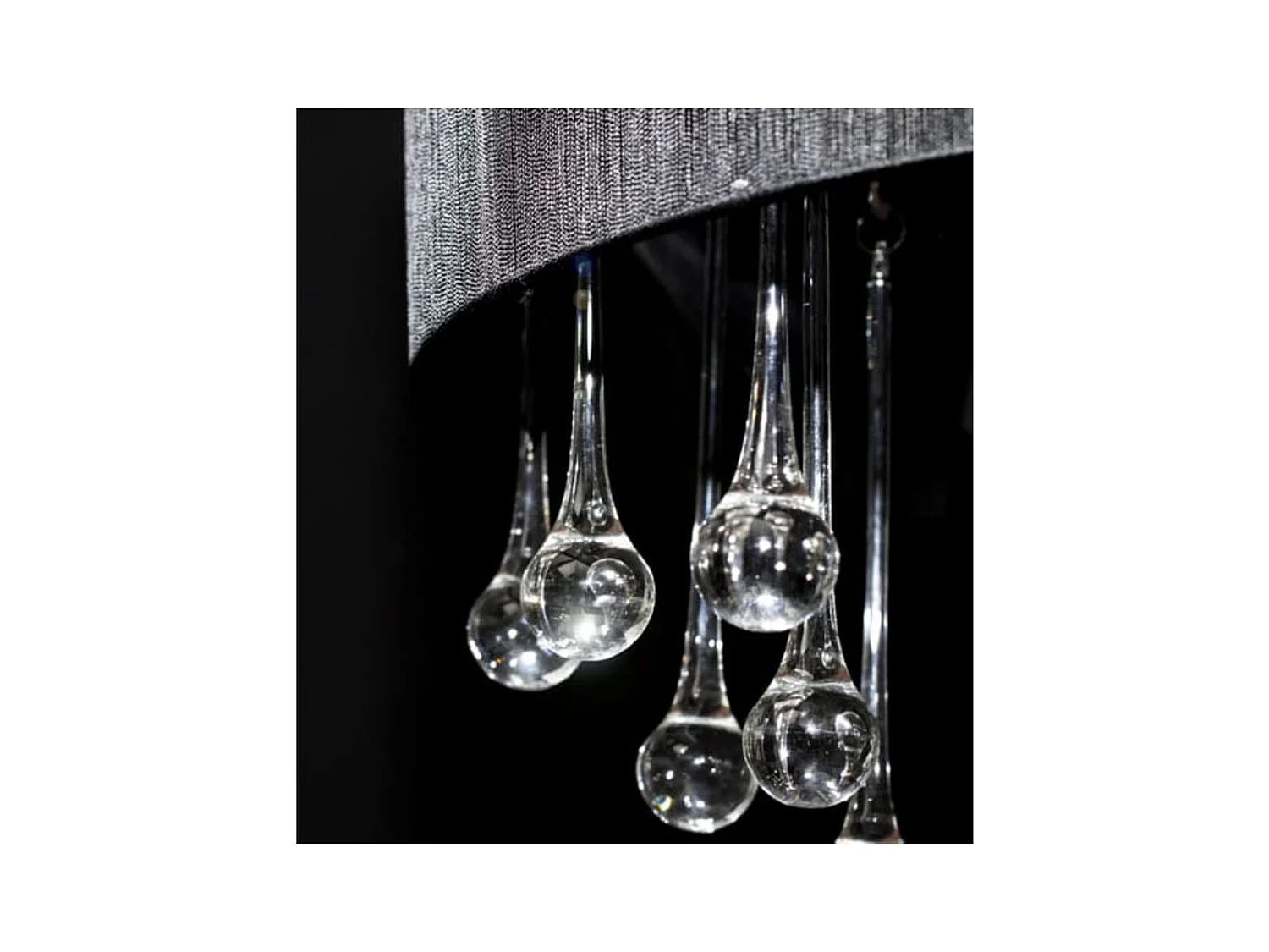 Lámpara colgante con 85 cristales negros ES920643