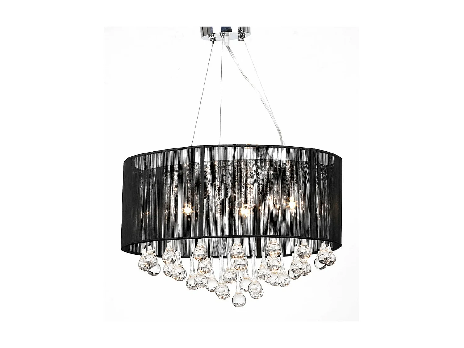 Lustre avec 85 cristaux Noir FR113040