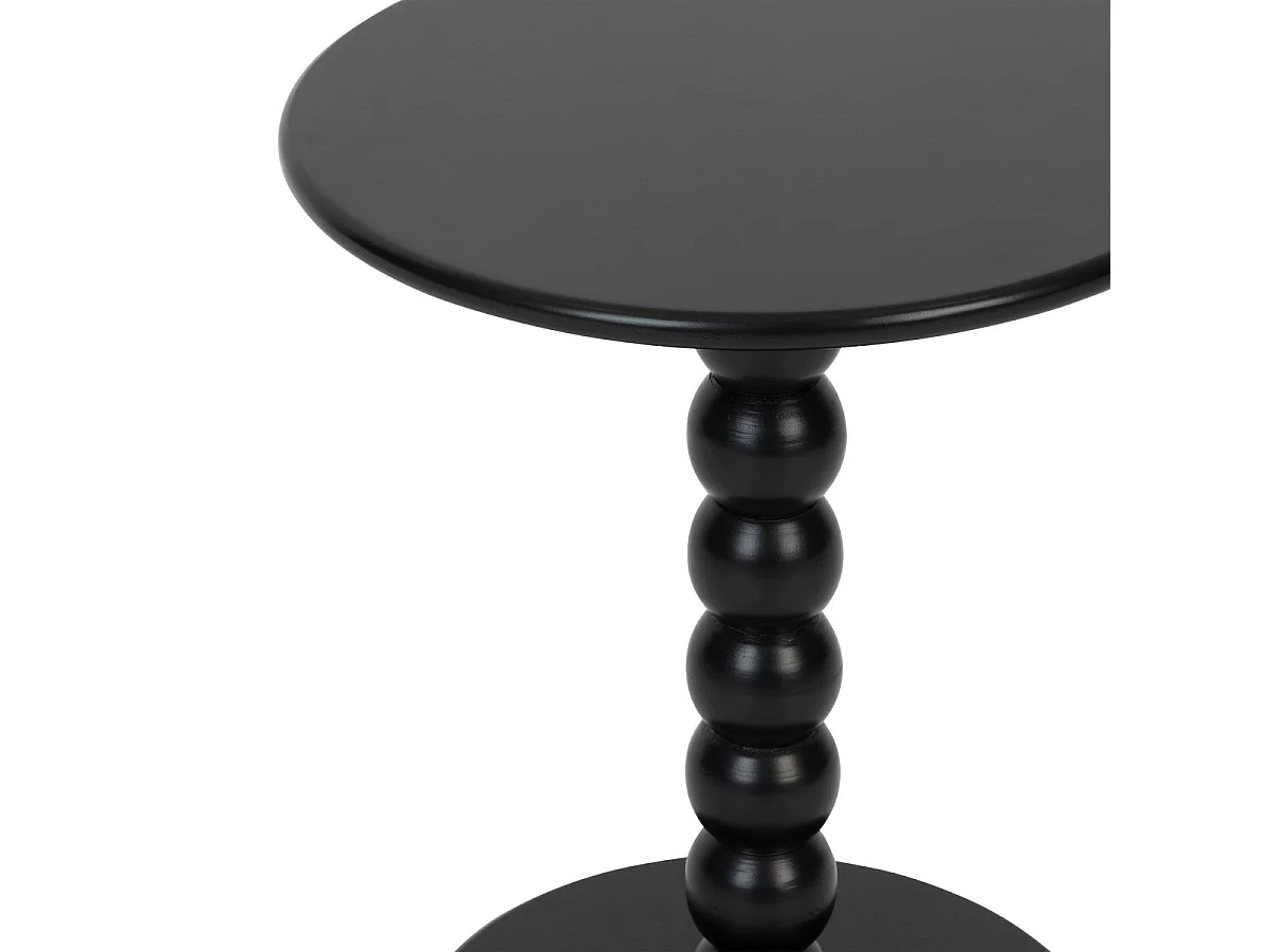 Mesa de café cilíndrica de madera