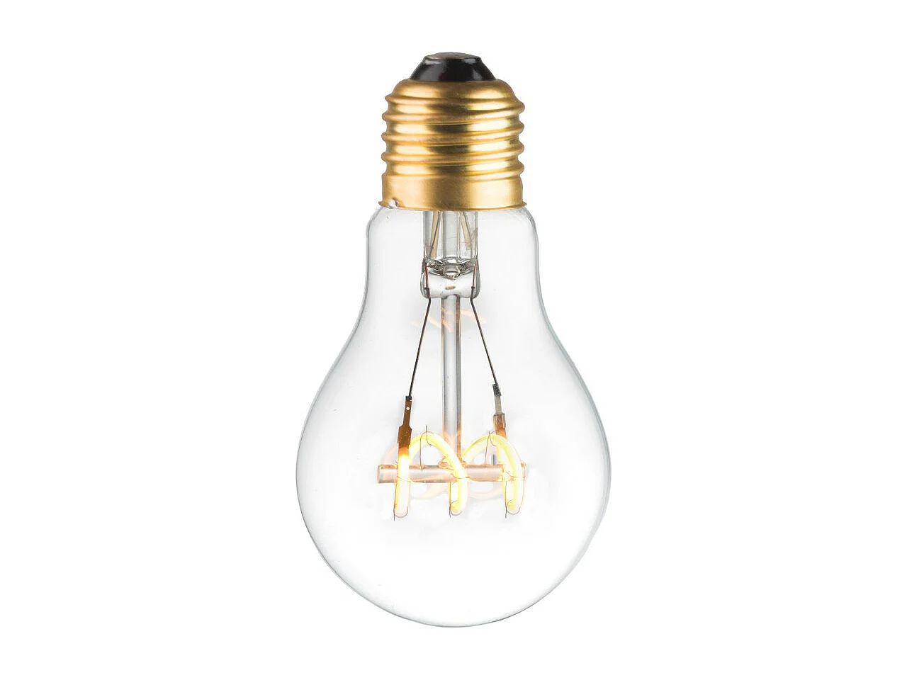 Pack 3 ampoules E27 LED déco blanc chaud filament spirale