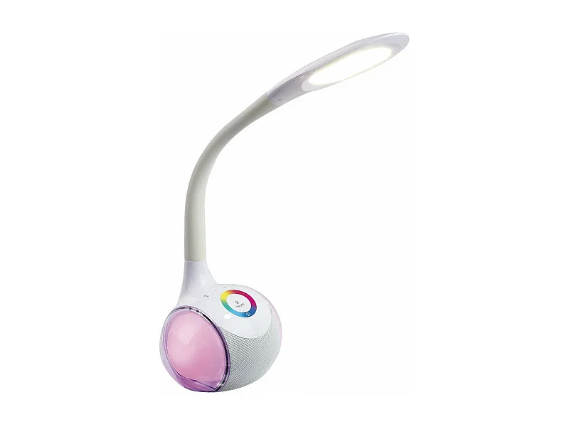 Lampe de bureau LED HP Bluetooth micro intégré blanche