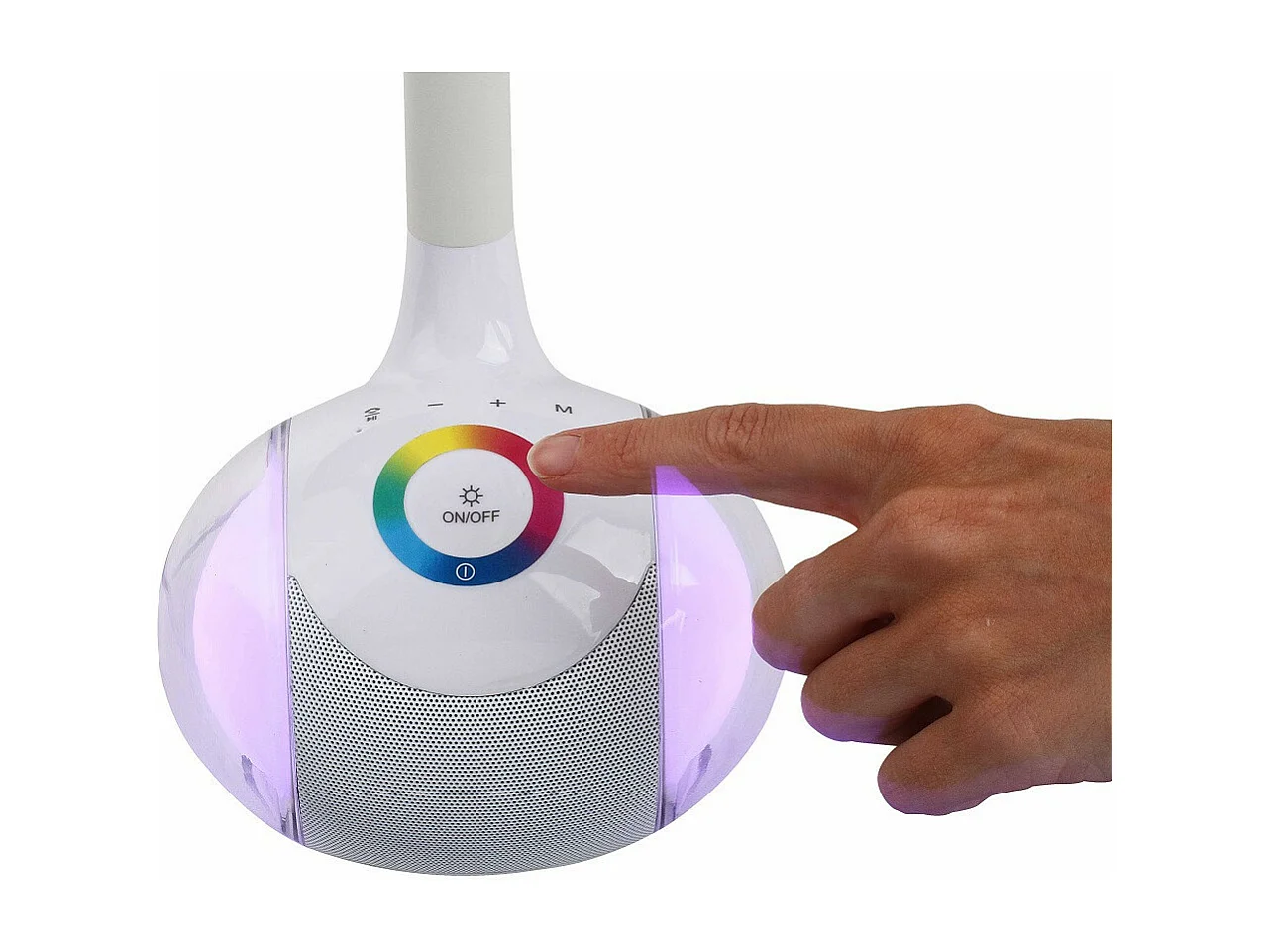 Lampe de bureau LED HP Bluetooth micro intégré blanche