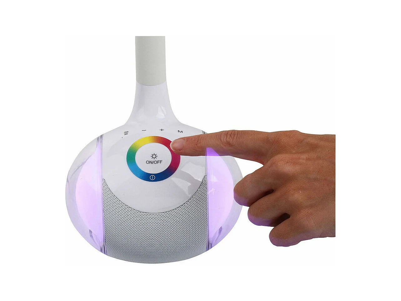 Lampe de bureau LED HP Bluetooth micro intégré blanche