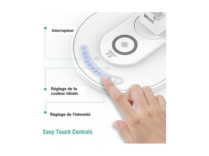 Lampe de bureau LED avec chargeur intégré blanche TAOTRONICS