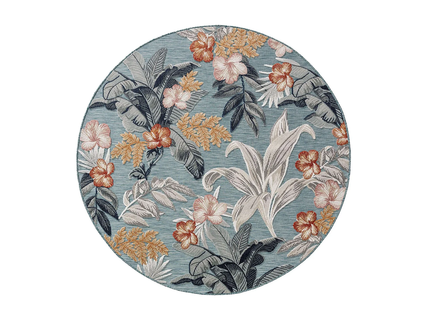 Tapis d'extérieur & intérieur Flora Multicouleur ø 200 cm rond