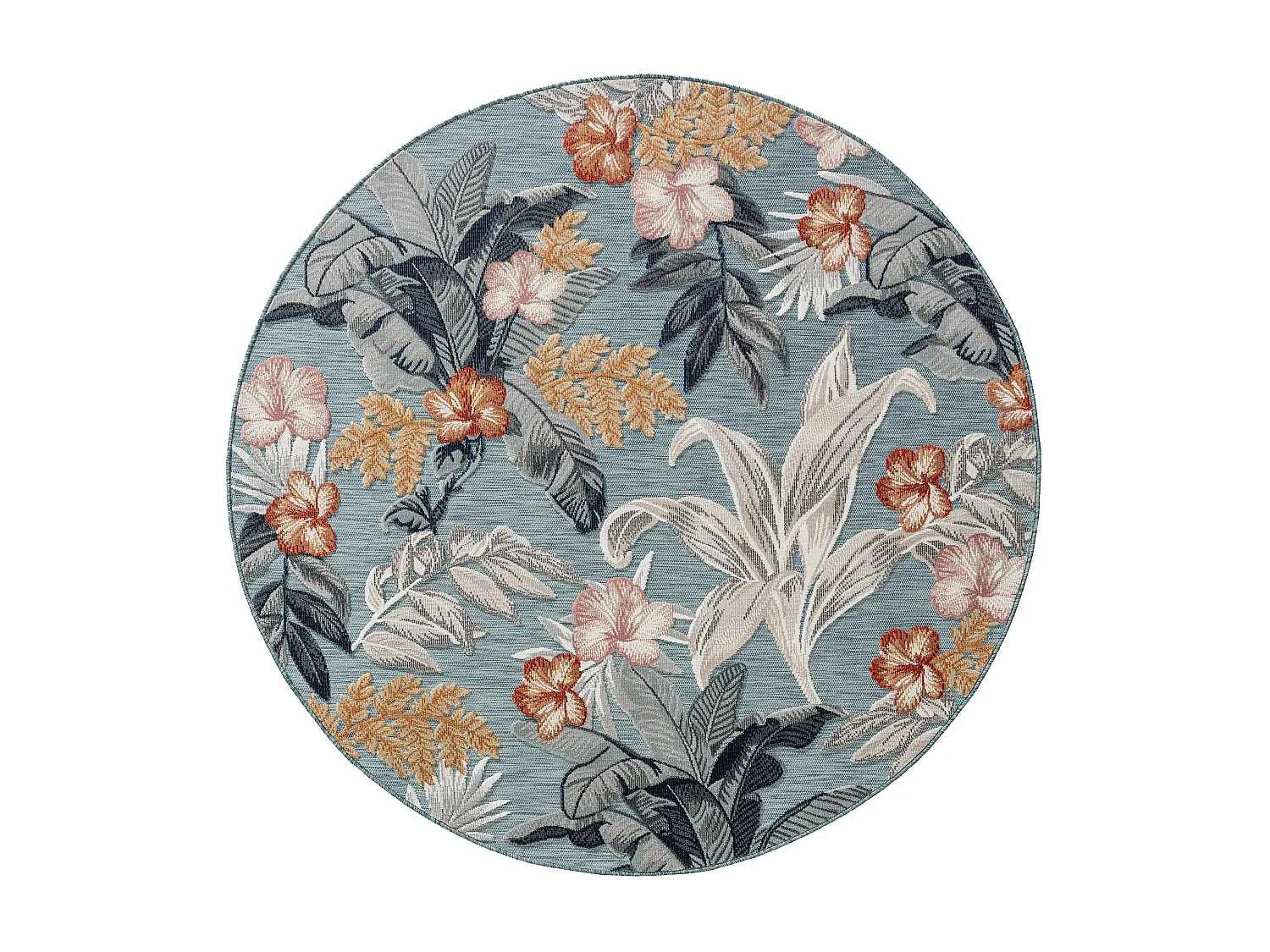 Tapis d'extérieur & intérieur Flora Multicouleur ø 200 cm rond