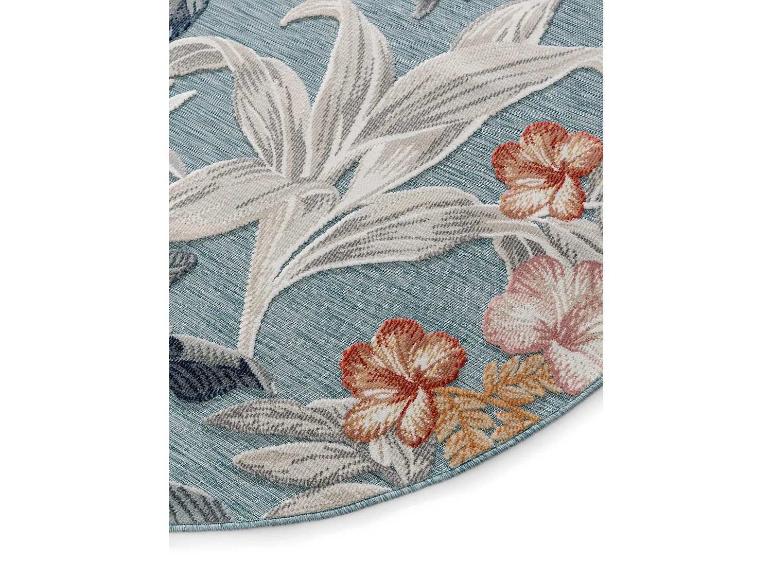 Tapis d'extérieur & intérieur Flora Multicouleur ø 200 cm rond