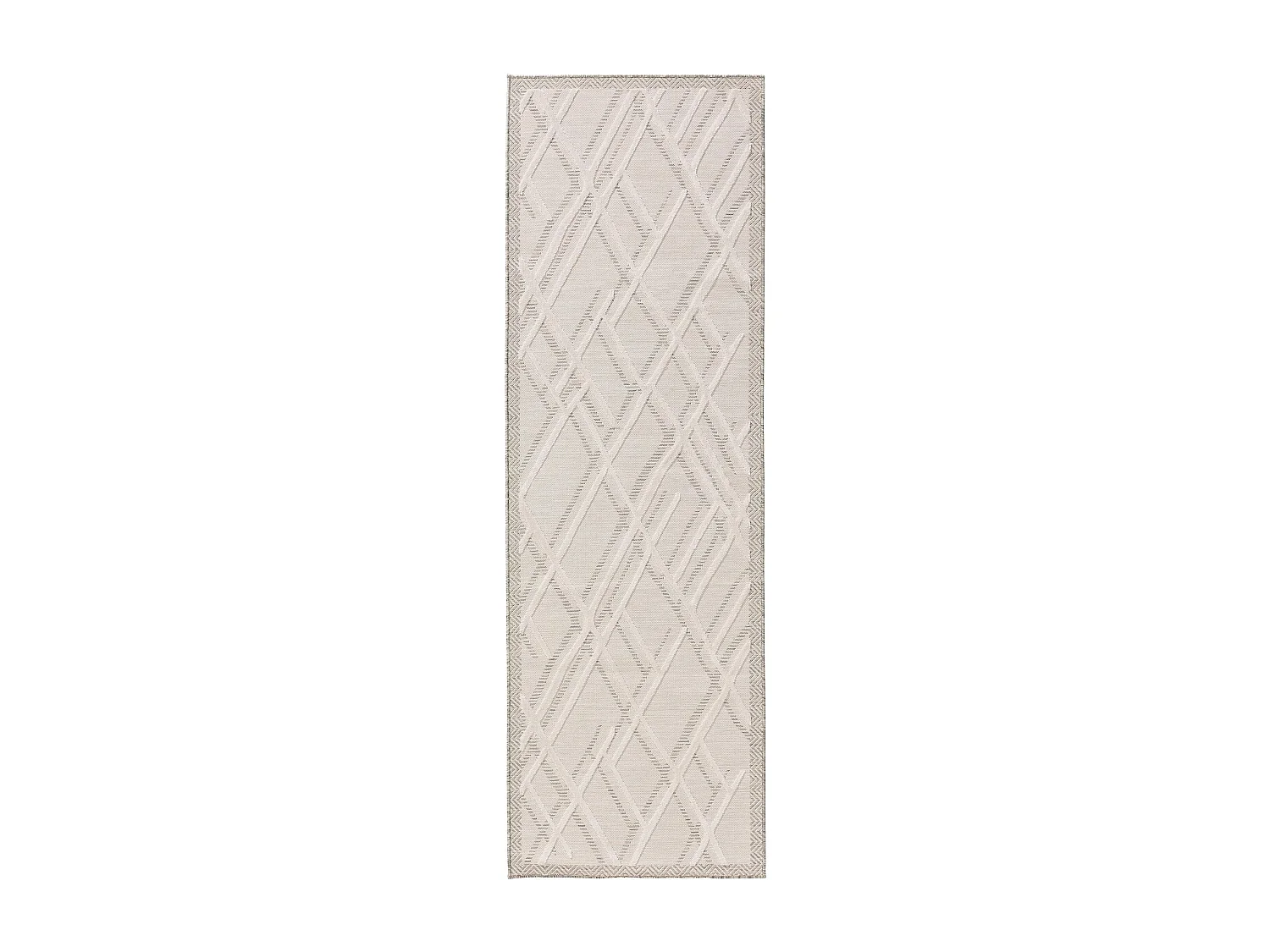 Tapis d'extérieur & intérieur Flora Crème 80x300 cm